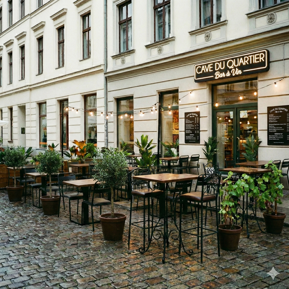 Fournisseur de mobilier extérieur premium pour bars à vins : fabrication européenne certifiée