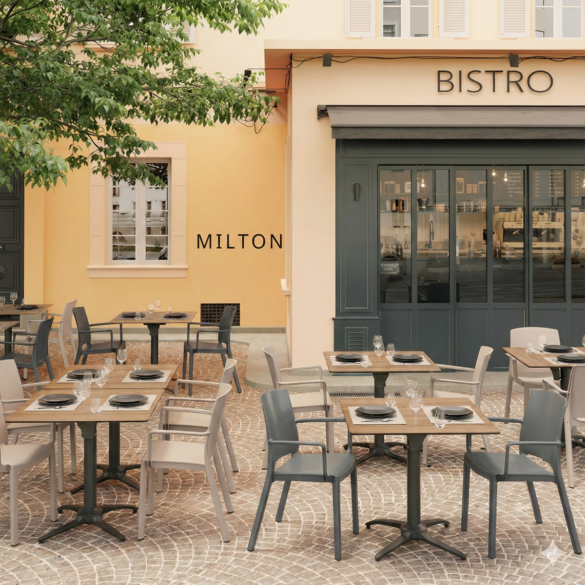Mobilier extérieur pour bistrots : solutions discount et mobilier européen