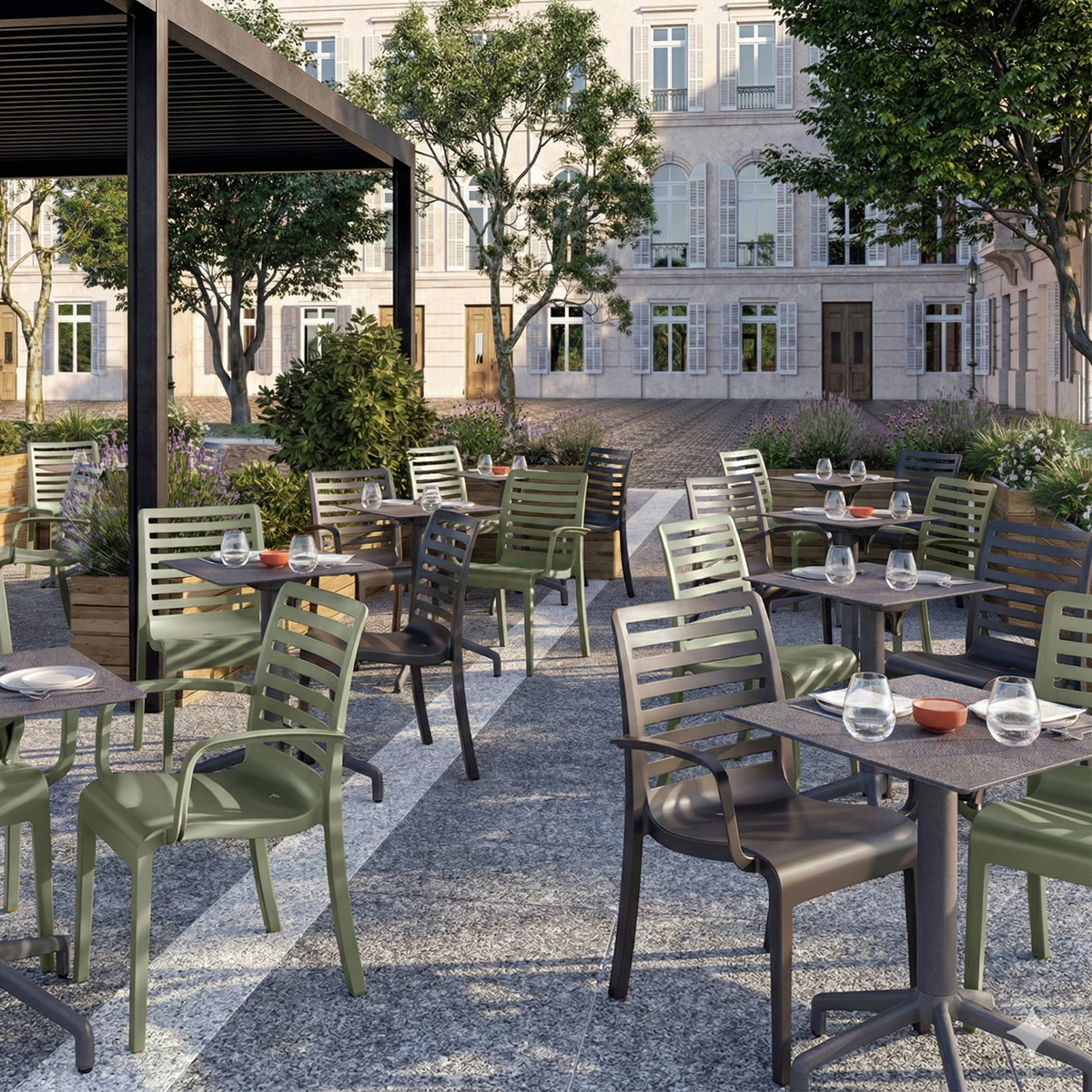 Mobilier professionnel pour terrasses de brasseries : gamme certifiée CHR