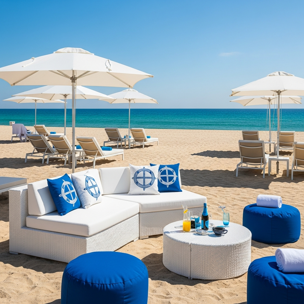 Fournisseur de mobilier extérieur premium pour plages privées : matériaux techniques européens