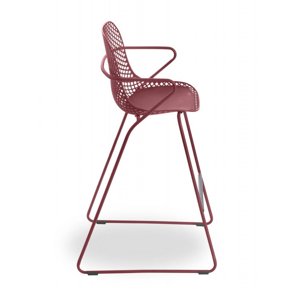 Chaise haute RAMATUELLE 73′ Grosfillex Rouge Bossa Nova