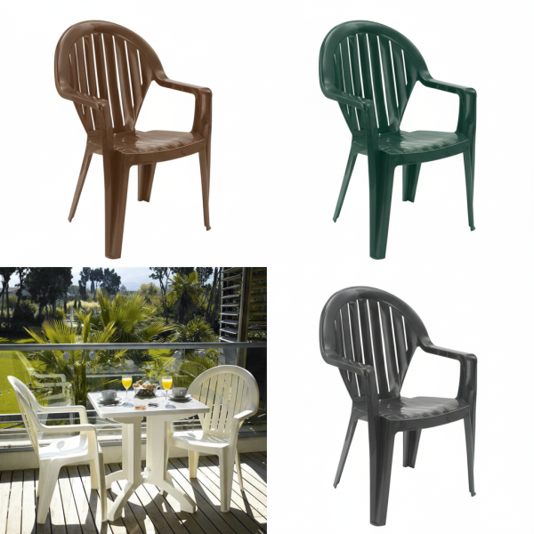 Fauteuil Miami Club Grosfillex pour café, hôtel, restaurant : Confort, Résistance et Style Professionnel pour Sublimer Vos Espaces Extérieurs de Nice, Cannes et la Côte d'Azur