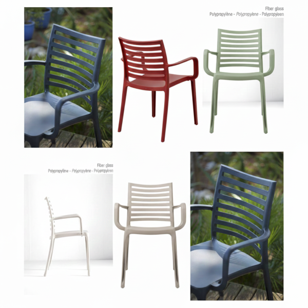 Fauteuil Sunday Grosfillex pour café, hôtel, restaurant : Élégance Minimaliste et Robustesse pour vos Espaces Extérieurs de Nice, Cannes et la Côte d'Azur