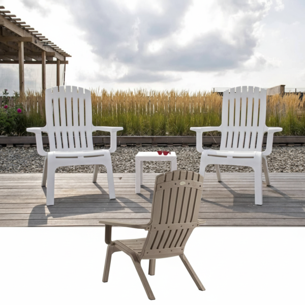 Fauteuil Westport Adirondack Grosfillex pour terrasse de café : Le Confort Relax Haut de Gamme pour Vos Espaces Extérieurs de Nice, Cannes et la Côte d'Azur
