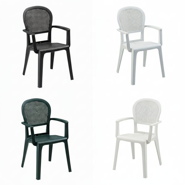 Fauteuil pour café, hôtel, restaurant MADRAS de Grosfillex : l’élégance professionnelle et la robustesse au service des terrasses CHR de Nice, Cannes et la Côte d'Azur